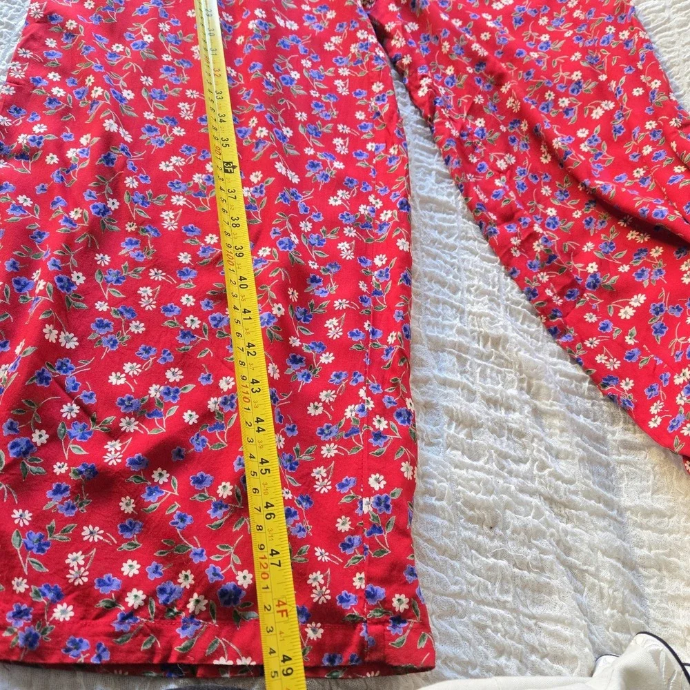 Patrons Of Peace Sz XS Floral Smocked Strapless Wide-Leg Jumpsuit Prairie Travel